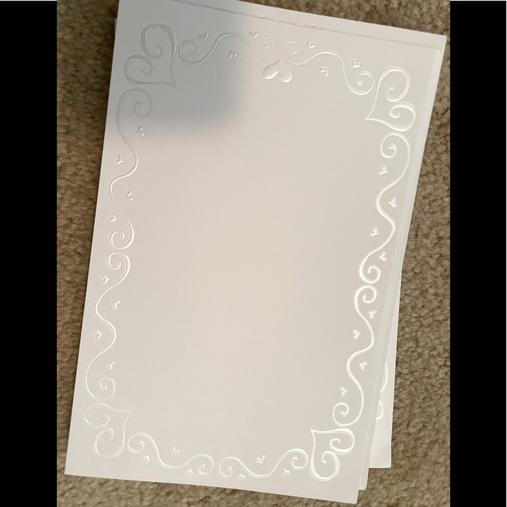 NEW-Invitations & envelopes. 50 total. White/white